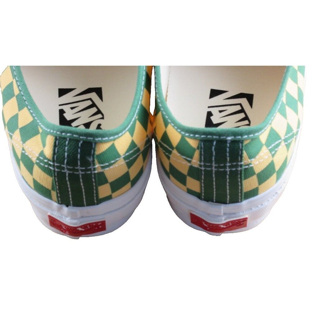 Vans Men's Lx Authentic 44 Checkerboard Fairway Green Yellow shoes Sizes NIB - Picture 5 of 7